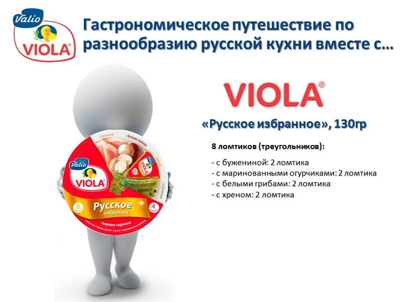 Гастрономическое путешествие по разнообразию русской кухни вместе с… «Русское избранное», 130гр 8 ломтиков (треугольников):